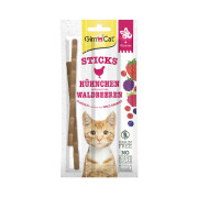 Ласощі GimCat Superfood Duo-Sticks м’ясні палички для котів з куркою та лісовими ягодами 3 шт по 5 г