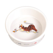 Миска Trixie для котів малюнок з котом і мишкою керамічна 12 см 200 мл