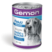 GEMON Dog Wet Medium Adult шматочки з тунцем та лососем 0.415 кг