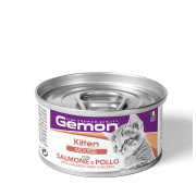 GEMON Cat Kitten мусс з лососем та куркою 0.085 кг