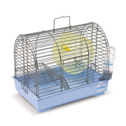 Клітка Природа Фаворит для джунгарських хом’яків і мишей з колесом хром/блакитна 30x20x24 см