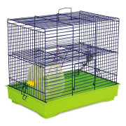 Клітка Природа Міккі для дрібних декоративних гризунів з колесом хром/салатова 37x25x30 см