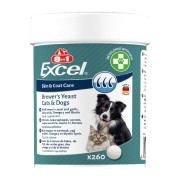 Вітаміни 8in1 Excel Brewers Yeast для собак та котів пивні дріжджі з часником для шкіри та шерсті 260 шт