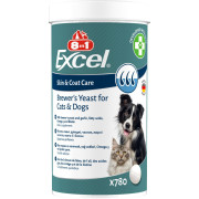 Вітаміни 8in1 Excel Brewers Yeast для собак та котів пивні дріжджі з часником для шкіри та шерсті 780 шт
